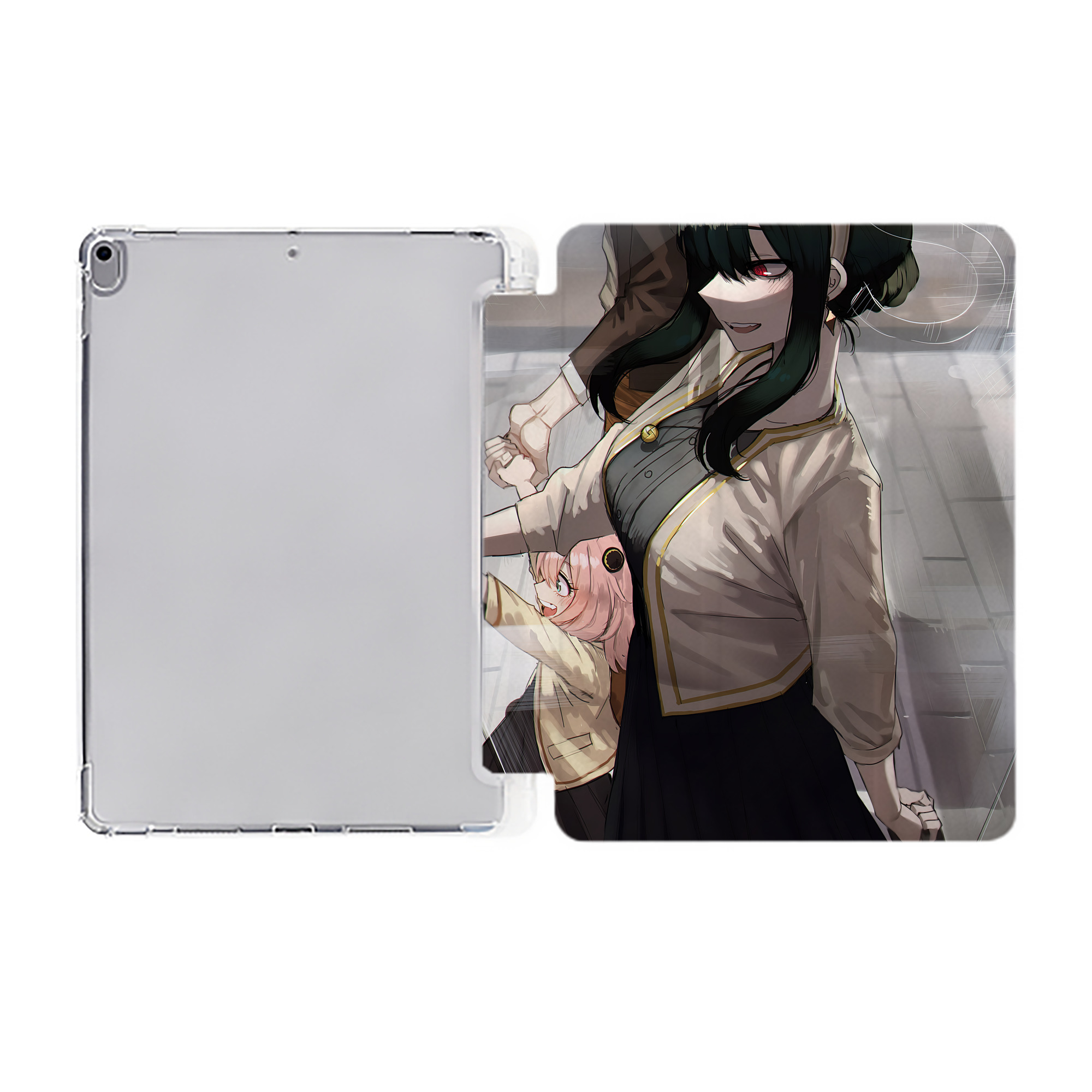 （画像用） SPY×FAMILY间谍家家酒 IPad ケース ペン収納付き 三つ折りスタンド PUレザー×シリコン 対応機種9.5/10.5/10.9インチ